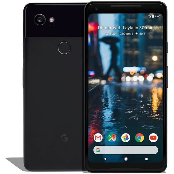 Smartphone Google Pixel 2 XL 4Go RAM 64Go ROM Empreinte Digitale 4G Android Téléphone Mobile-Noir