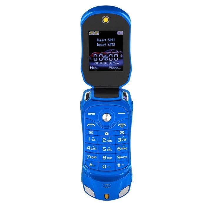 keenso Téléphone portable de modèle de voiture Pour Ferrari en forme de voiture téléphone clavier à rabat modèle de voiture