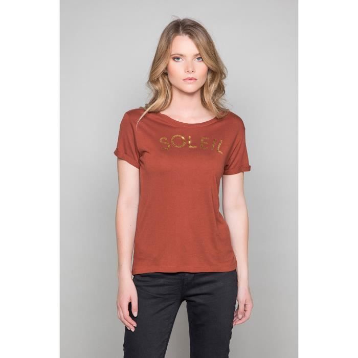 T-shirt 'Soleil' JENNY - Couleur - Cognac, Taille - M