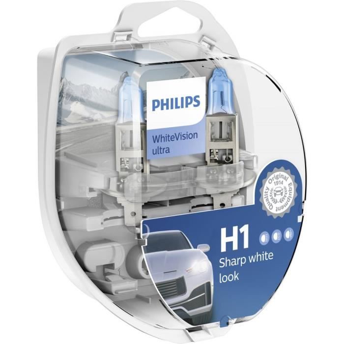 Philips 12258WVUSM Ampoule halogène WhiteVision H1 55 W 12 V