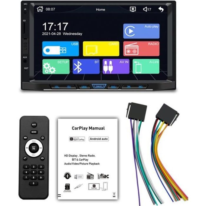 Autoradio Bluetooth 7 '' HD écran -Lecteur de voiture MP5 hôte Apple carplay interconnexion de téléphone portable