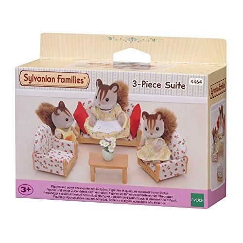 SYLVANIAN FAMILIES- Canapé-2 Fauteuils-Table Basse, 4464 2922