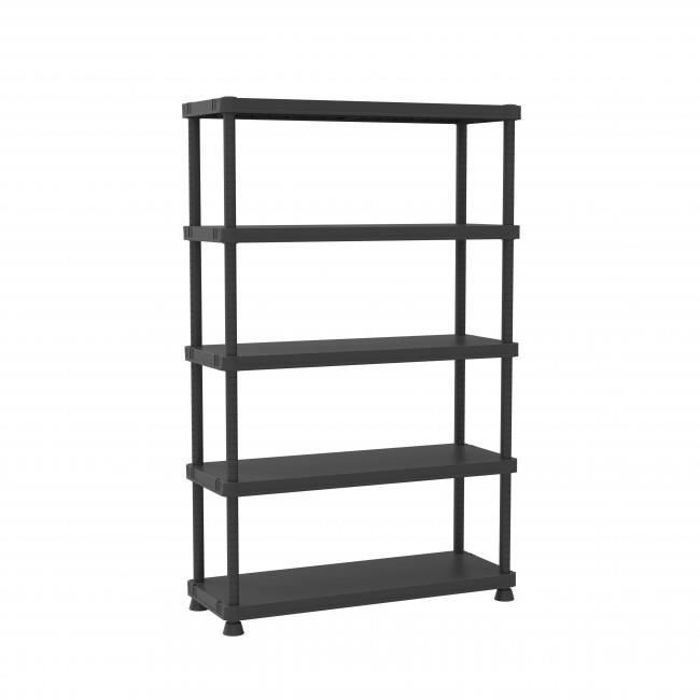 Terry 12045-5C, 5 étagères, Noir, 70 kg, Fixation au cadre, 1200 mm, 450 mm