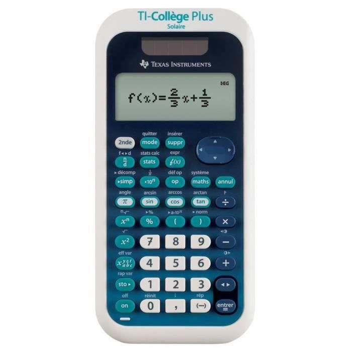 SHOT CASE - TEXAS INSTRUMENTS Calculatrice Scientifique TI College Plus