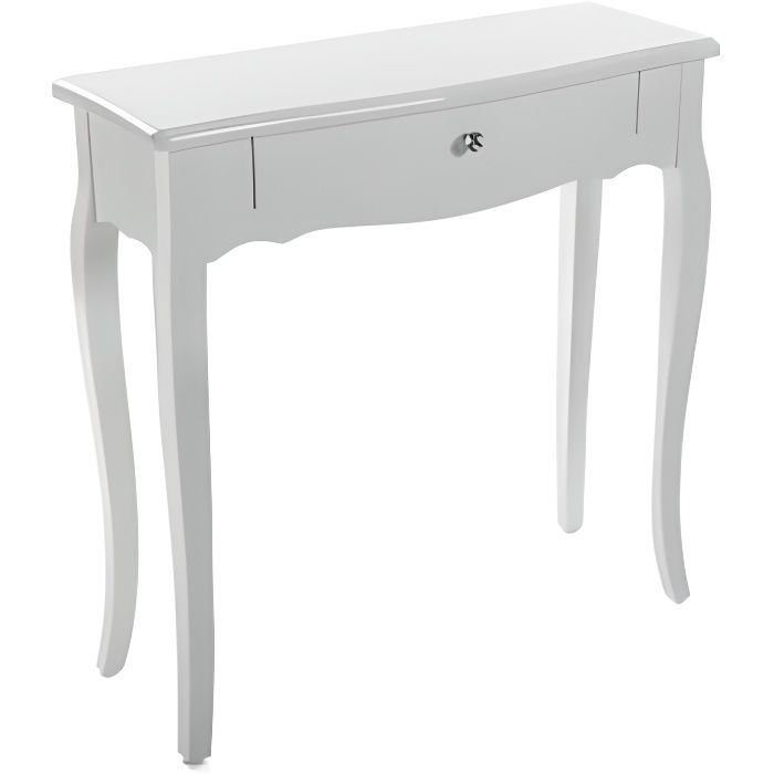 Console laquée blanche 1 tiroirs CAGLIARI