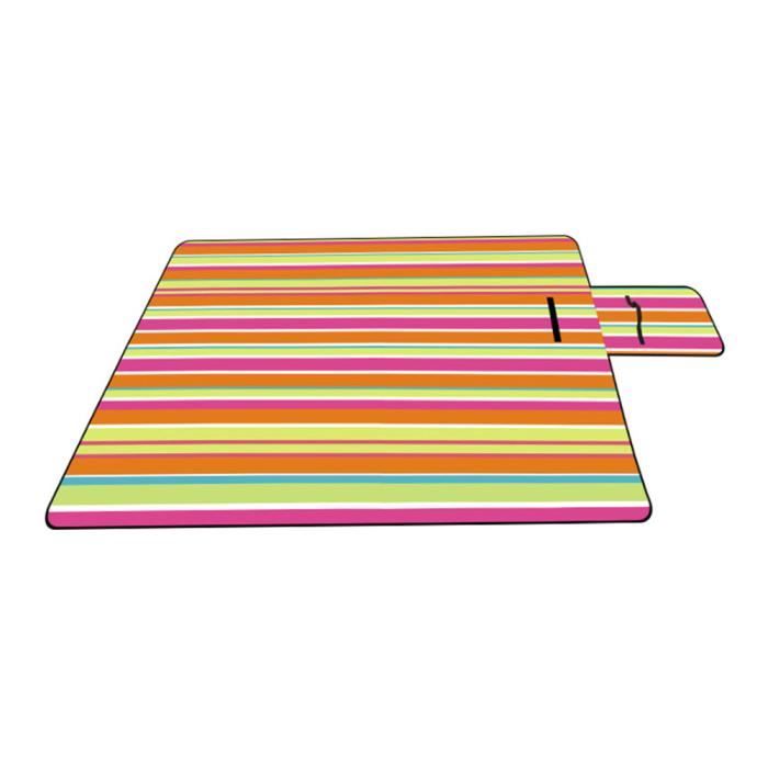 Tapis de Pique-Nique Polaire 150cm*200cm Imprime Imperméable Jaune