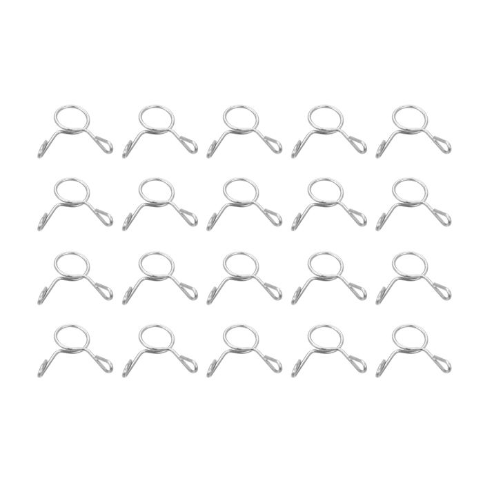 QUARKZMAN 15Pcs Collier De Serrage À Bande Ressort Pour Tuyau De Carburant/ Silicone, Collier De Serrage À Ressort Basse Pression De 15mm Pour Tuyau D'huile Automobile Et Tuyau D'eau, Argent
