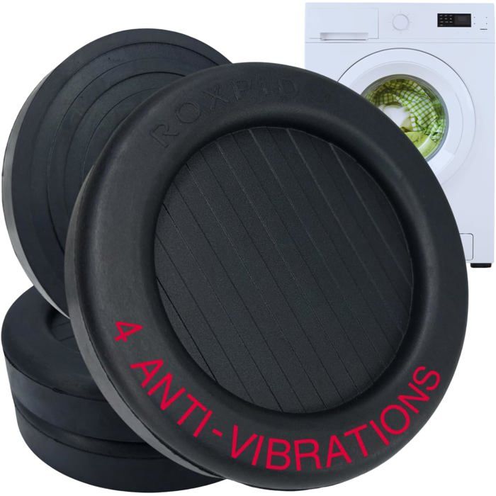 4 Patins Support Anti Vibrations Pour Machine à Laver – Antidérapant Compatible Avec Tous les Appareils – Cale Amortisseur