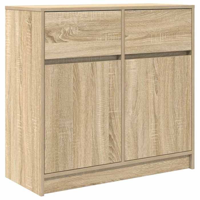 FAF-NEUF* Buffet bas dentréeBuffet Salon avec tiroir - Chêne Sonoma - 80x34x76 cm bois dingénierie JUILLET330554