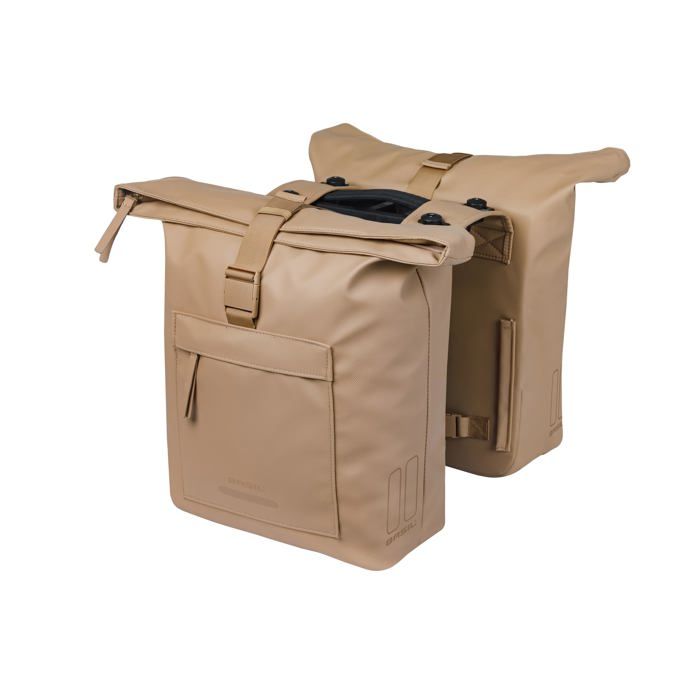 Sacoche de vélo double étanche - Basil B.V. - 41 l - Plaque dadaptation MIK - Imperméable - Réfléchissant