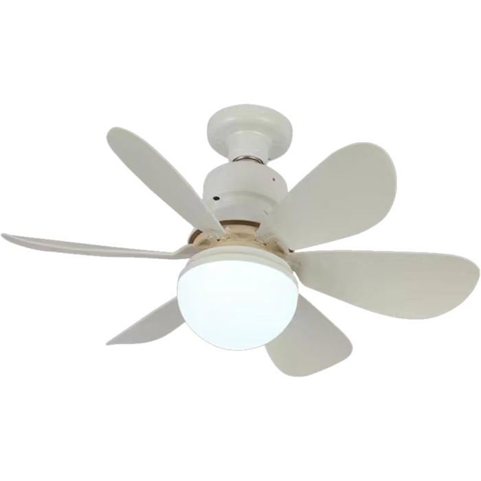 Ventilateur Plafonnier Lumineux 40W Blanc 52cm Super Silencieux Douille E27 Pour Cuisine Chambre Salle à Manger Moderne - Kcvv