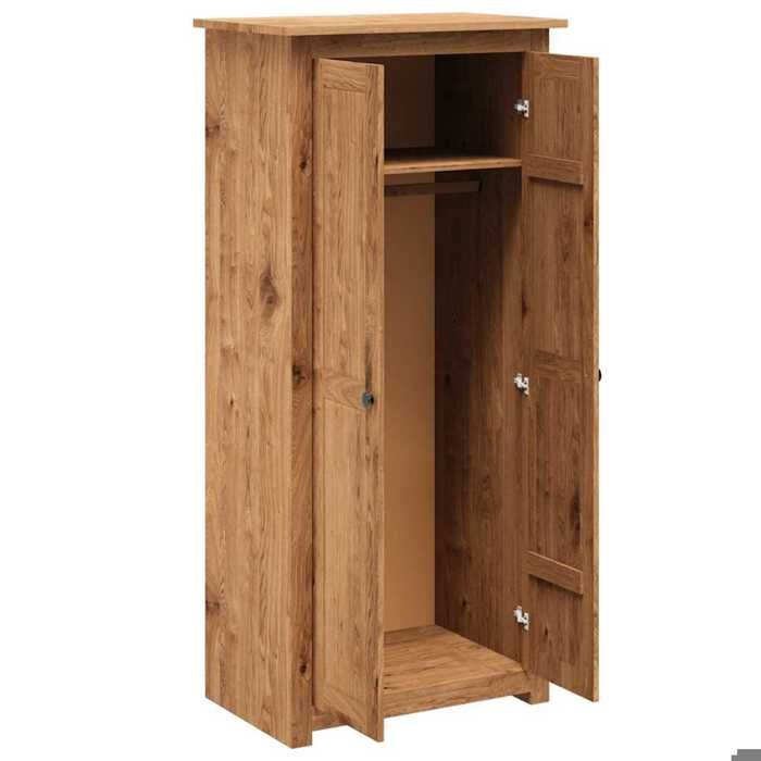 En soldes - Garde-robe - armoire penderie Cabinet à chambre - meuble de rangement 80x50x171 5cm Pin massif Assortiment Panama 8_376