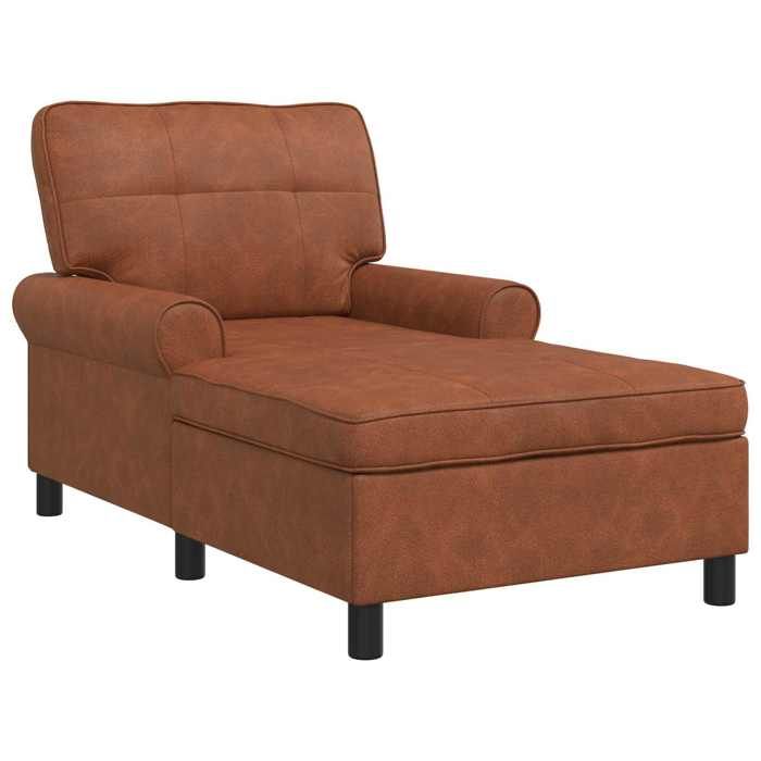 Sarazyj®Chaise longue - Fauteuil relaxant/chaise salon - 91x157x91 cm - avec coussin Marron 91x157x91 cm PU antique - 76792