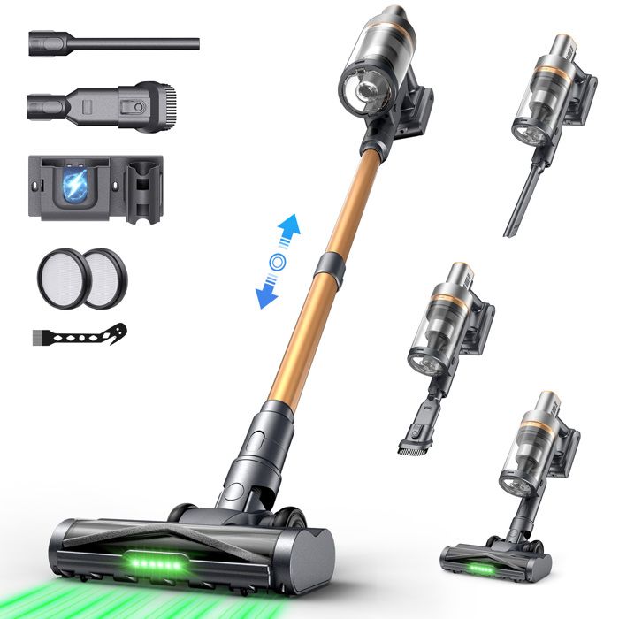 Aspirateur Balai sans Fil CIRCLIO Vega C16 - 65 kPa  650 W  75 min  1.6 L - Tube Télescopique - Écran LED - Batterie Amovible