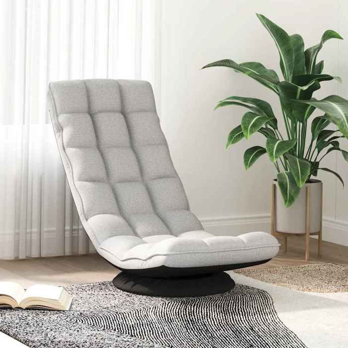 Best2026@Tissu Fauteuil Relax SHIELDPRO® - Siège maximal: 110 kg - Fauteuil de sol pivotant gris nuage 70x51x79 cm - pour salon8888