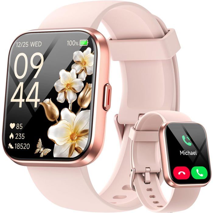 Montre connectée femme Smartwatch 18 pouce Alexa IP68 Bluetooth Appel