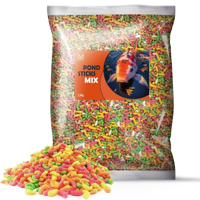 Mersjo – Nourriture pour Poissons de Bassin et Carpes Koï Bâtonnets Flottants Multicolores (1 3 kg / 9 L) Mersjo – Nourriture pour Poissons de Bassin et Carpes Koï Bâtonnets Flottants Multicolores (1 3 kg / 9 L)