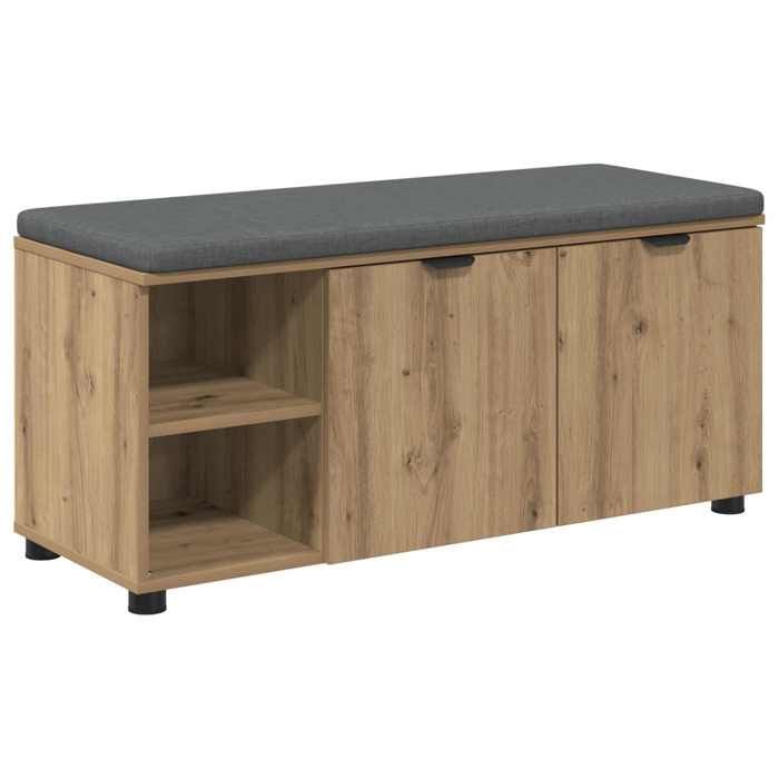 NOUVEAU Banc de couloir - Banc dentrée - Chêne artisanal - 100x38x46cm - banc pour hall75726