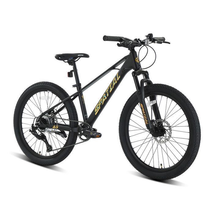 SPATIAL Vélo VTT 24 haut de gamme pour filles- garçons-hommes et femmes avec dérailleur 8 vitesses-Cadre en magnésium-Noir SPATIAL Vélo VTT 24 haut de gamme pour filles- garçons-hommes et femmes avec dérailleur 8 vitesses-Cadre en magnésium-Noir