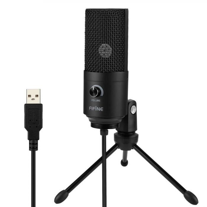 FIFINE USB Microphone d'enregistrement de Studio, Micro à
