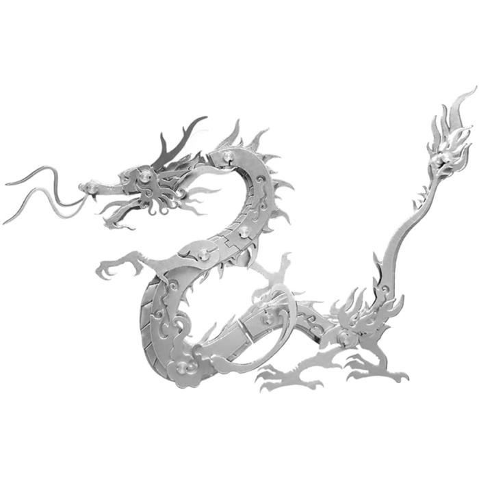 DAXX Puzzle 3D en Métal, Dragon Maquette Puzzle 3D en Metal Laser Cut Puzzles, Jouet de