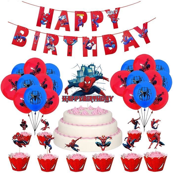 Anniversaire Decoration De Spiderman Decorations Ballonsspider Man Decorations De Banniere Spiderman Gateau Decoration De D An 485 Cdiscount Maison