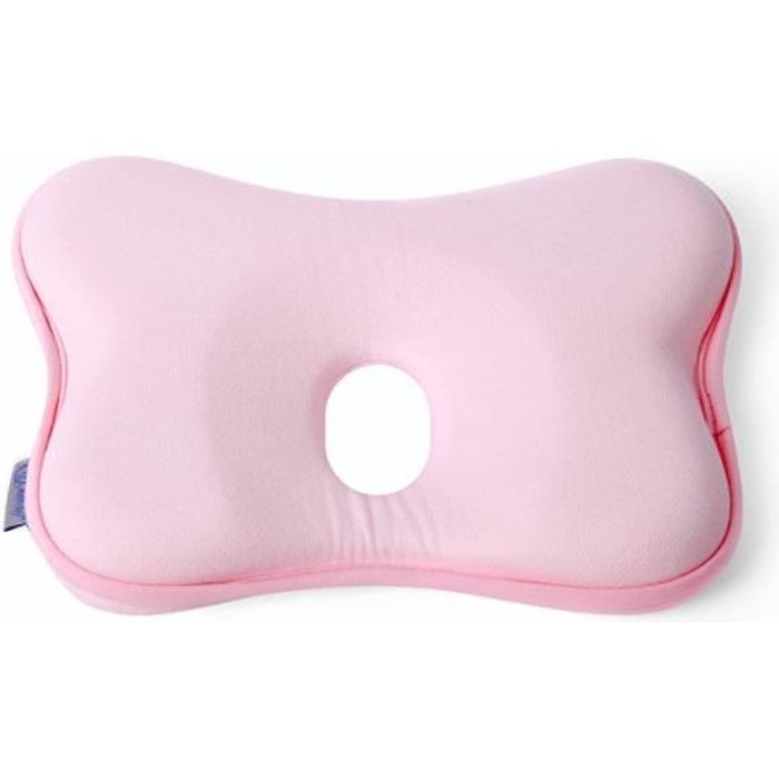 Oreiller De Bebe Coussin Bebe Tete Plate Mousse A Memoire De Forme Coussin Bebe Anti Tete Plate Pour Nouveau Ne Rose Cdiscount Maison