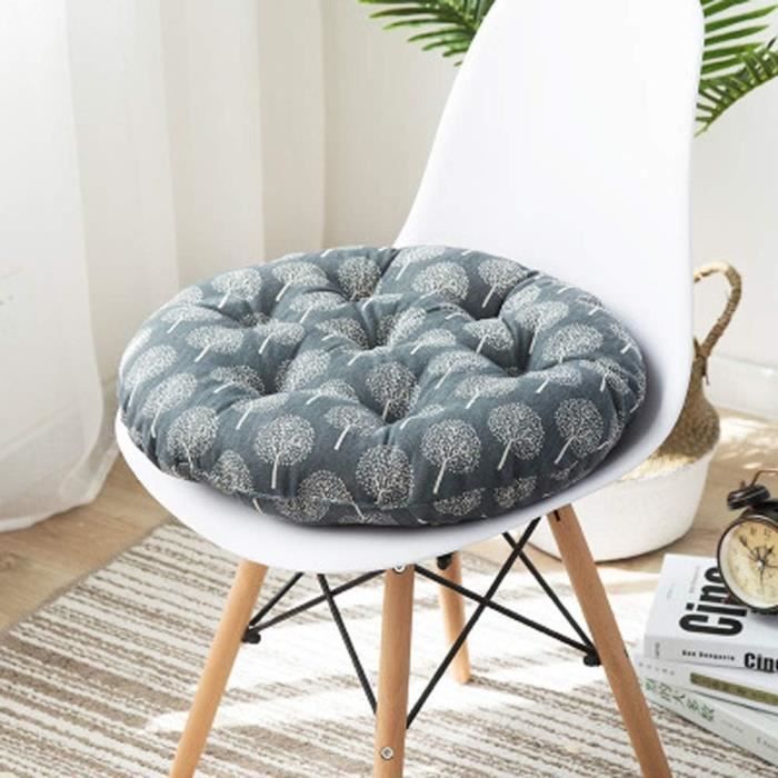 Lot De 2 Coussins De Chaise Ronds 50cm Bohême - Coussin Extérieur Intérieur Confortable Jardin