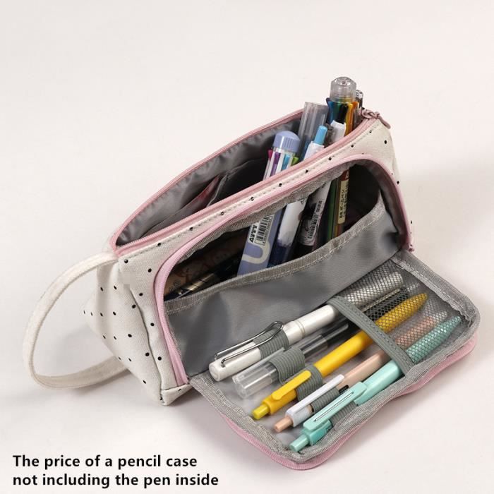 Trousse Télescopique 2-en-1 Panda Kawaii - Étui Stylos + Pot à Crayons Debout Pour Enfants Et Rentrée