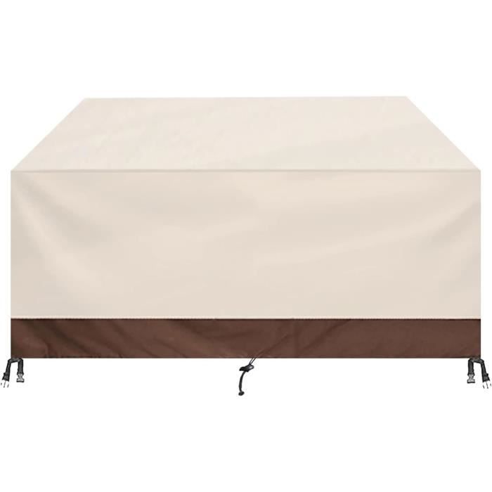 RICHIE Housse Imperméable Meubles Jardin 240x140x90cm - Protection PVC Oxford 600D Gris