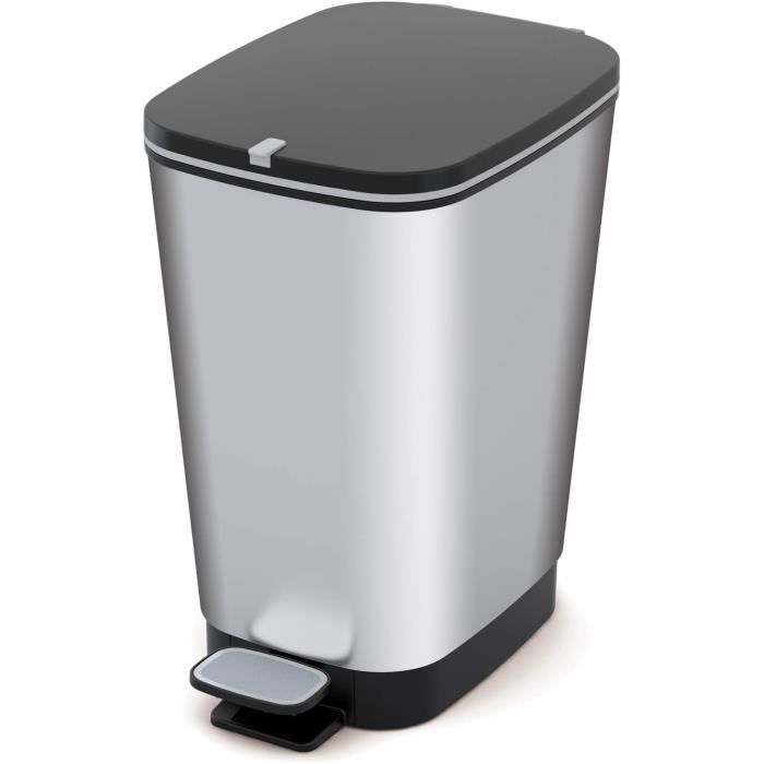 Poubelle De Cuisine 45 Litres à Pédale Novaliv – Couvercle Anti-odeurs, Stable, Design Compact – Idéale Cuisine, Bureau