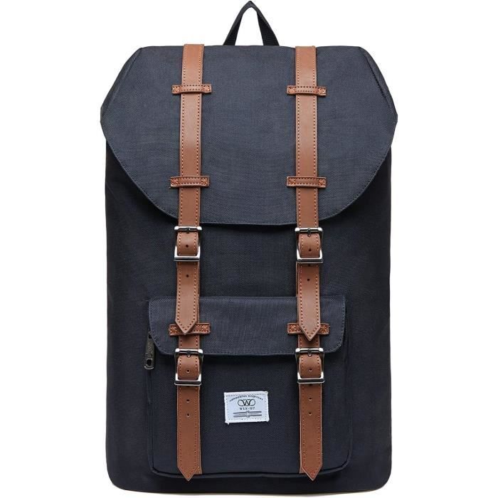 Sac a Dos KAUKKO pour Hommes et Femmes 26 17 47 cm Noir Cdiscount Bagagerie Maroquinerie