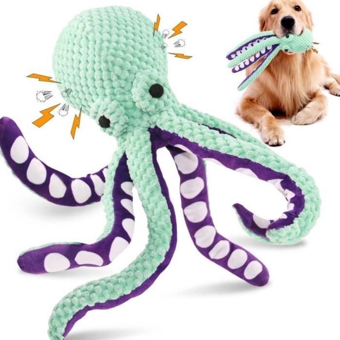 Jouet en peluche anti-démolition pour animal de compagnie son coule compagnon dennui pieuvre grand et petit chien maison
