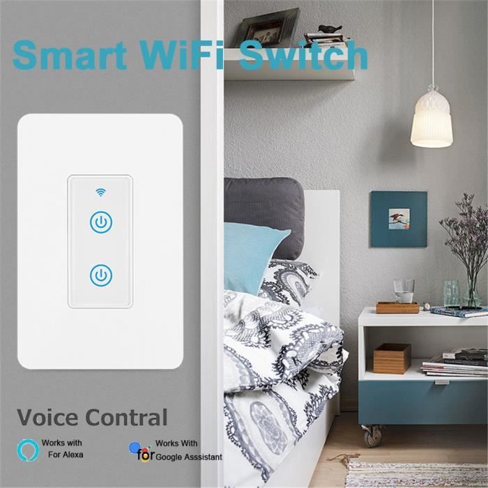 Interrupteur Intelligent WiFi CNBINGO - Compatible Alexa Et Google Assistant - Neuf