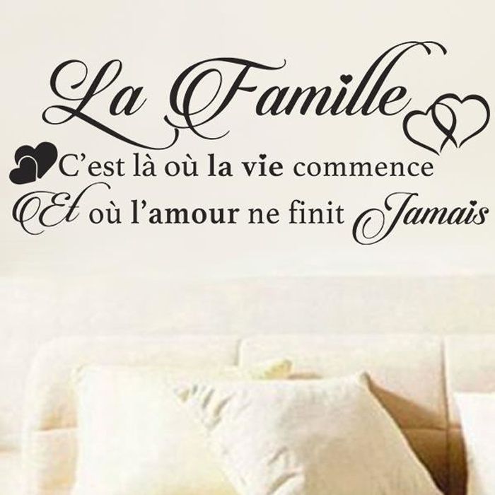 Stickers Muraux Citation Famille Cdiscount