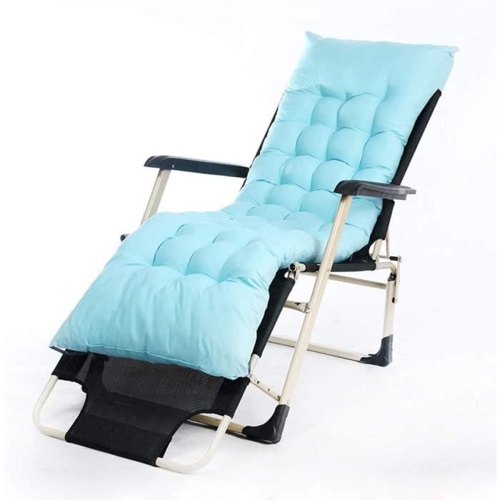 GELing Coussin Mat Coussin Bain De Soleil Pour Lounge Fauteuil Chaise Transat De Jardin Fauteuil Relax épais Outdoor Assise ,Bleu,160X50X12cm
