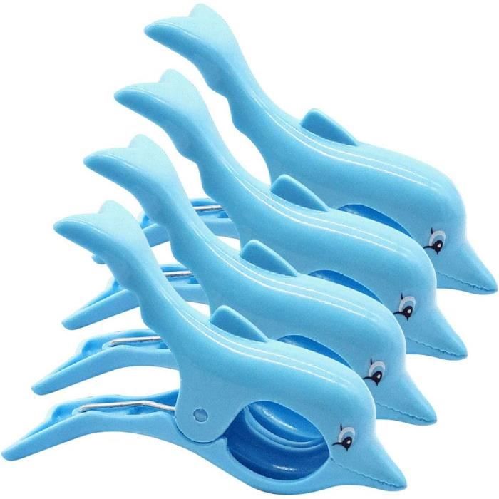 Clips Pour Serviette De Plage - Lot De 12 - Acier Inoxydable - Longueur 8.5 Cm - Pour Chaise Longue, Couverture, Vêtements - 4