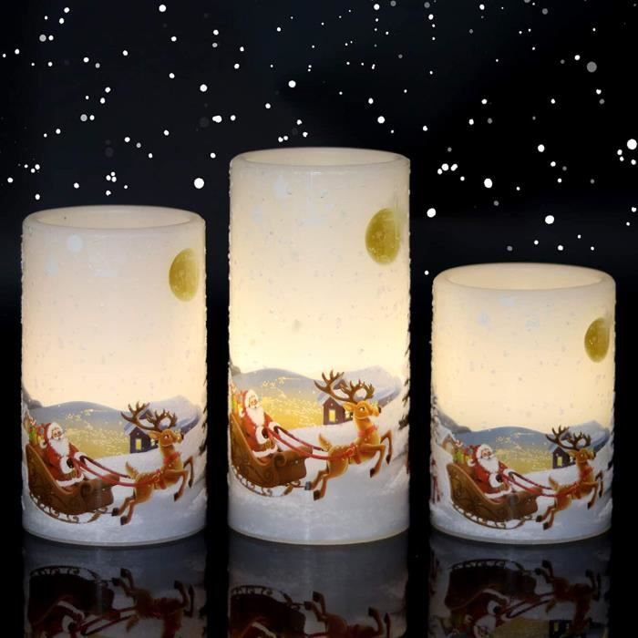 CVHOMEDECO. Bougies en cire véritable trempées à la main, fonctionnant sur piles, avec minuterie LED, décor rustique primitif, 12 cm, orange, 2 PCS dans un paquet