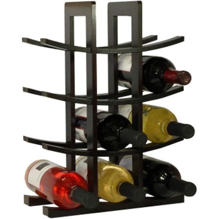 Porte-Bouteilles 12 Bouteilles - Casier Vin 3 Niveaux Fil Métallique Chromé, Support Élégant & Modulable 43x42x15 Cm