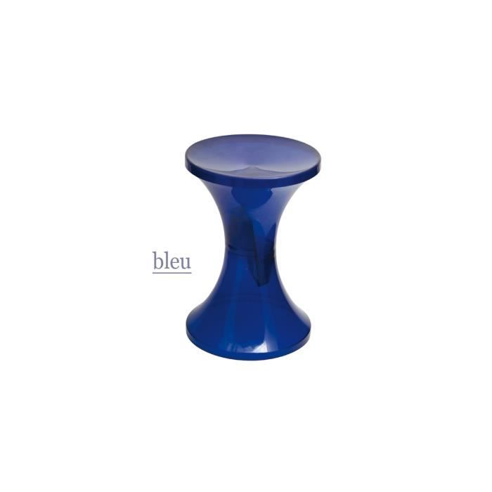 Tabouret TAMTAM en métal coloris bleu navy