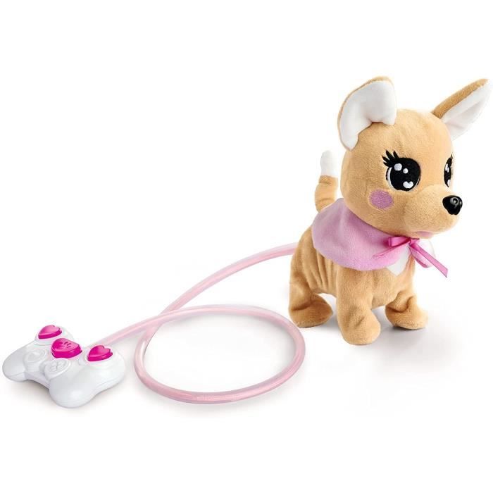 peluche chihuahua chi chi love loomy - 20 cm - peluche filoguidée - piles incluses
