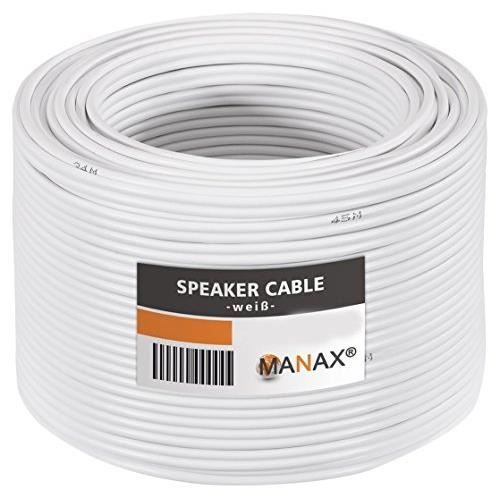 en cuivre 100/% CCA; Câble audio Câble haut-parleur 5m 2x2,5mm²