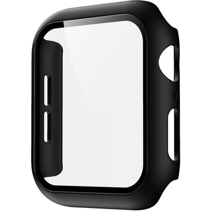  Protection &eacute;cran en verre tremp&eacute; pour Apple Watch S&eacute;rie 5/S&eacute;rie 4 (40mm) avec coque de protection 