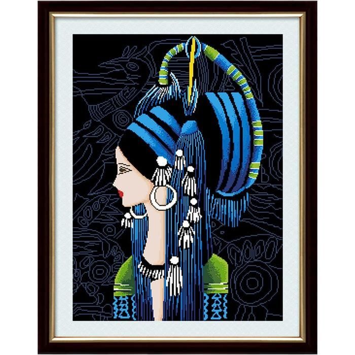 Canevas Imprimé Kit Broderie Point De Croix Cukol Pour Débutants - Paysage Bord De Mer, Tissu Imprimé Paysage Bord Mer