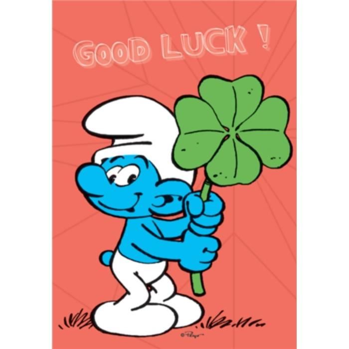Carte Postale Les Schtroumpfs Schtroumpf Good Luck 10x15cm Cdiscount Beaux Arts Et Loisirs Creatifs