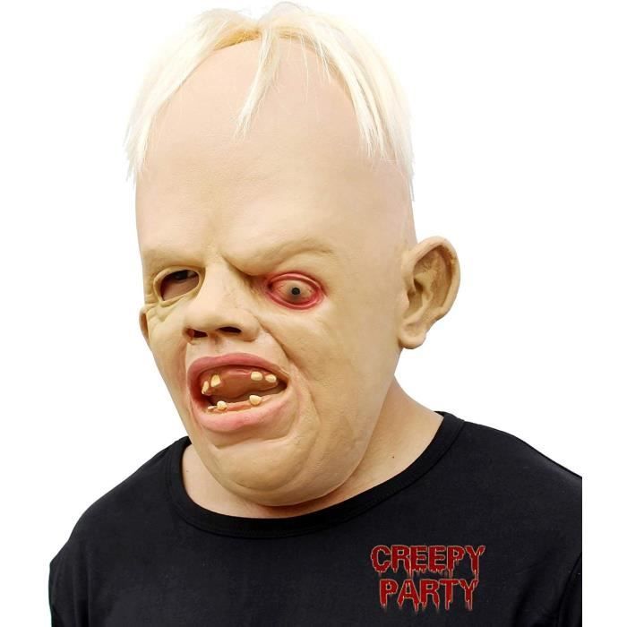 CreepyParty Décoration de Fête dHalloween Masque de Tête de Latex Citrouille 