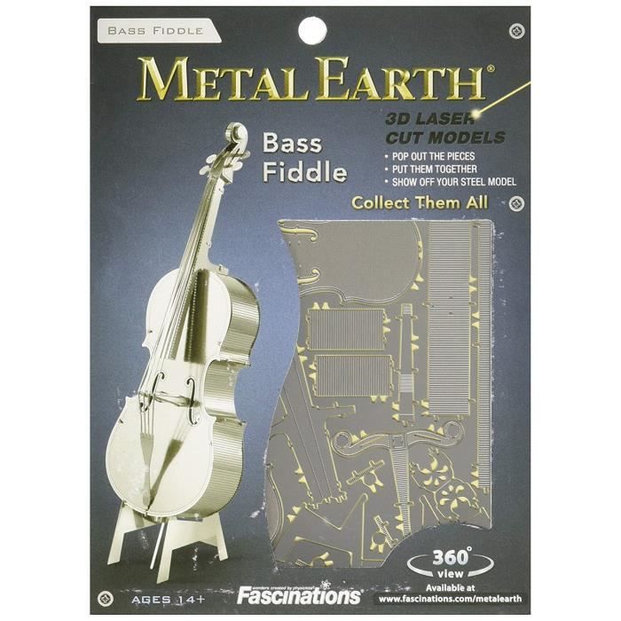 5061076 2 pi/èces Musique Metal Earth Maquette 3D Set De Batterie 8,2 x 5,5 x 5,2 cm