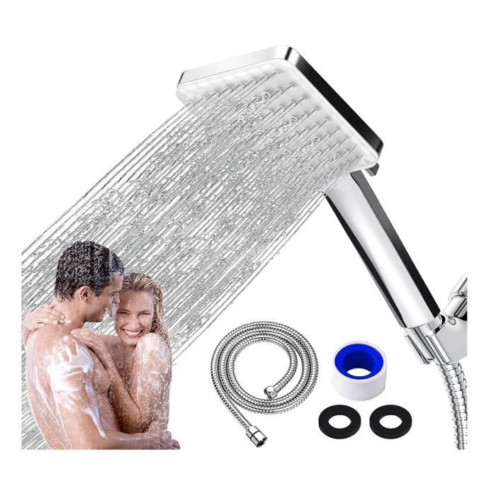 Pommeau De Douche Avec Tuyau De 1,5 M, Haute Pression Avec 8 Modes De