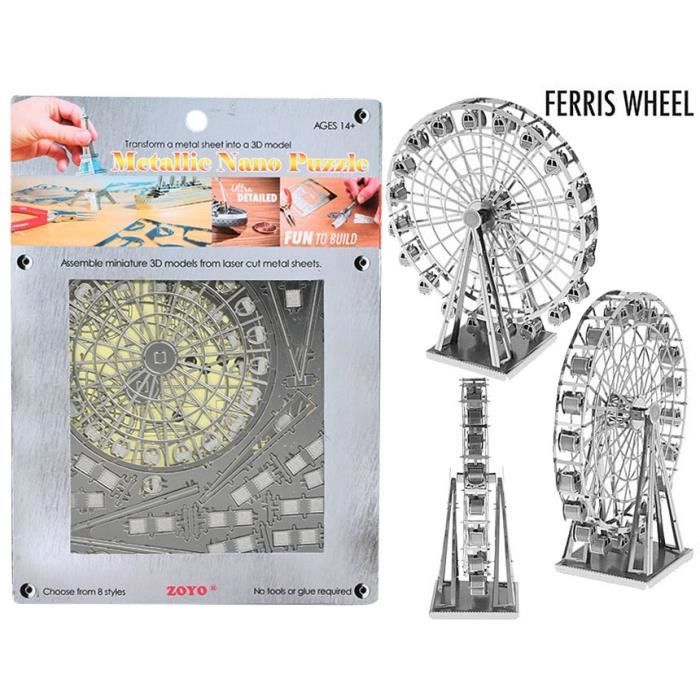 Metallic Nano puzzle 3D Ferris Wheel laser DIY ... - Cdiscount Jeux ...