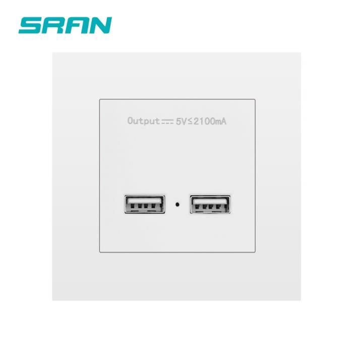 Prise Murale Multifonction Avec Double Port USB - Chargeur Pour Téléphone - Neuf, Emballage D'Origine - Chine